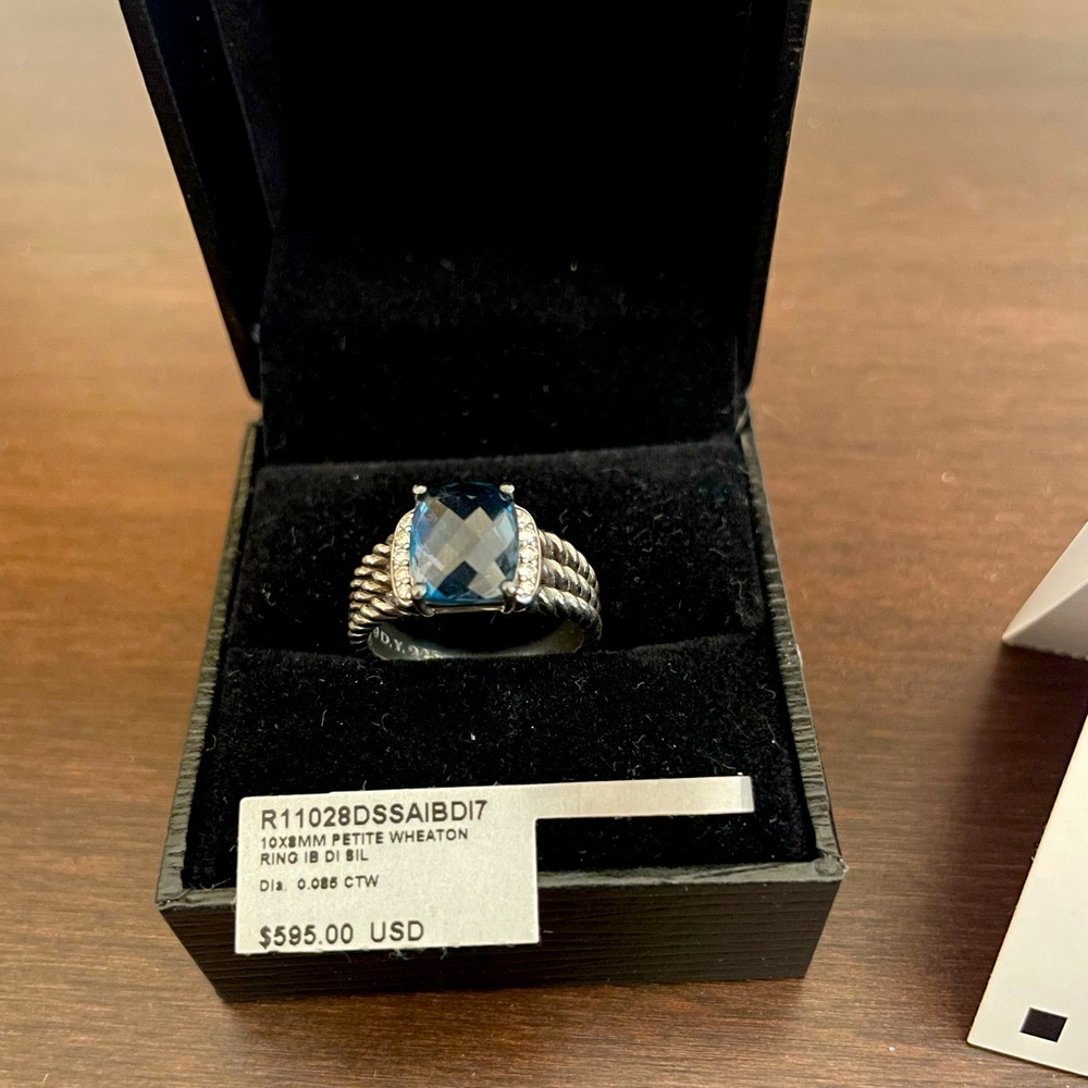 David Yurman Ring Hampton Blue Topaz